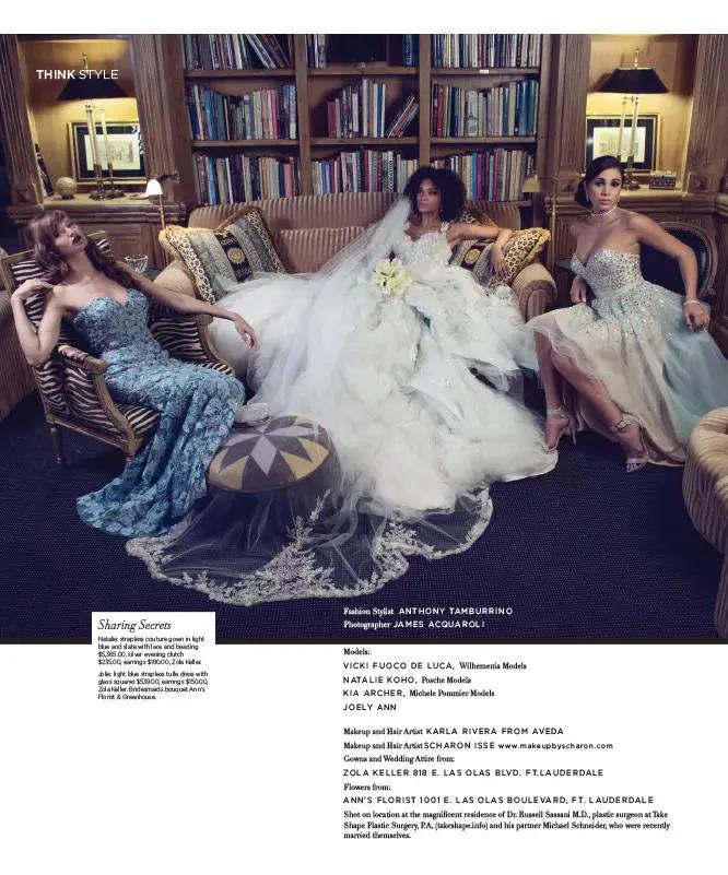 Think Magazine Bridal Magnifique Spread. Mobile Image