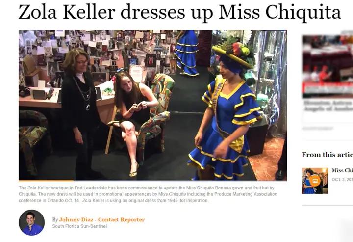 Zola Keller gives Miss Chiquita a makeover! Image