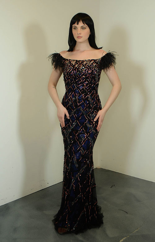 Couture evening gowns by Zola Keller