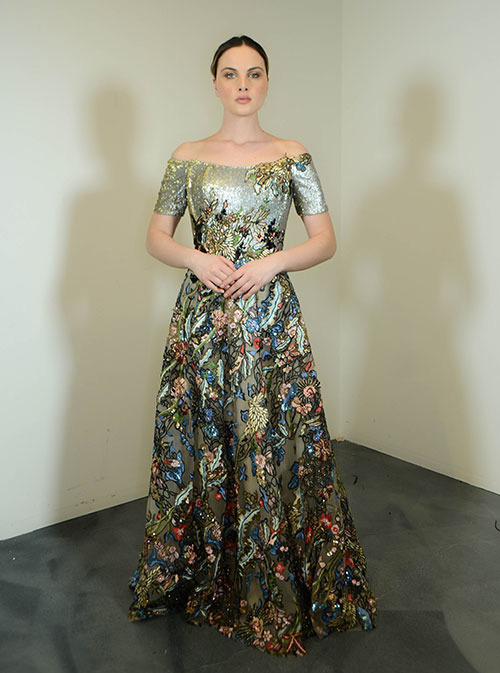 Couture evening gowns by Zola Keller