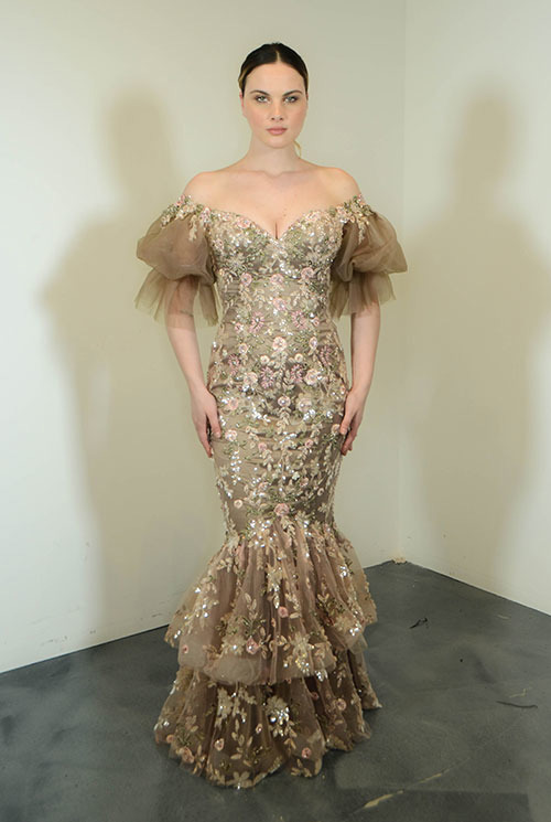 Couture evening gowns by Zola Keller