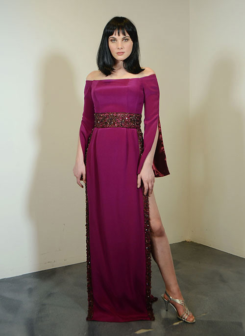 Couture evening gowns by Zola Keller