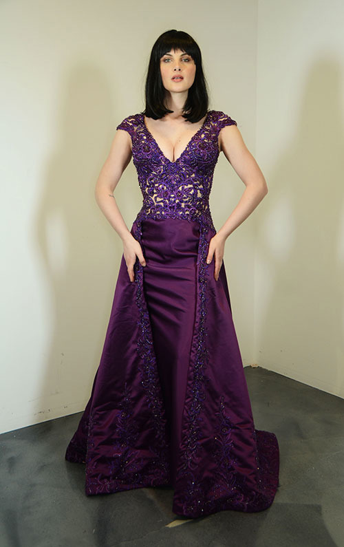 Couture evening gowns by Zola Keller