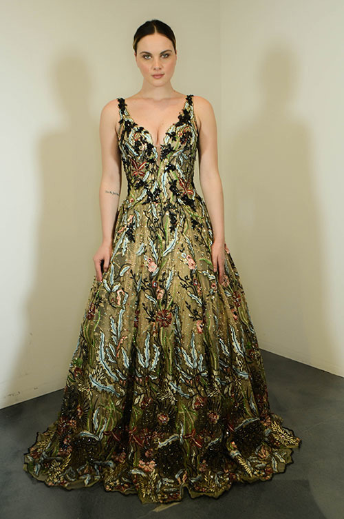 Couture evening gowns by Zola Keller