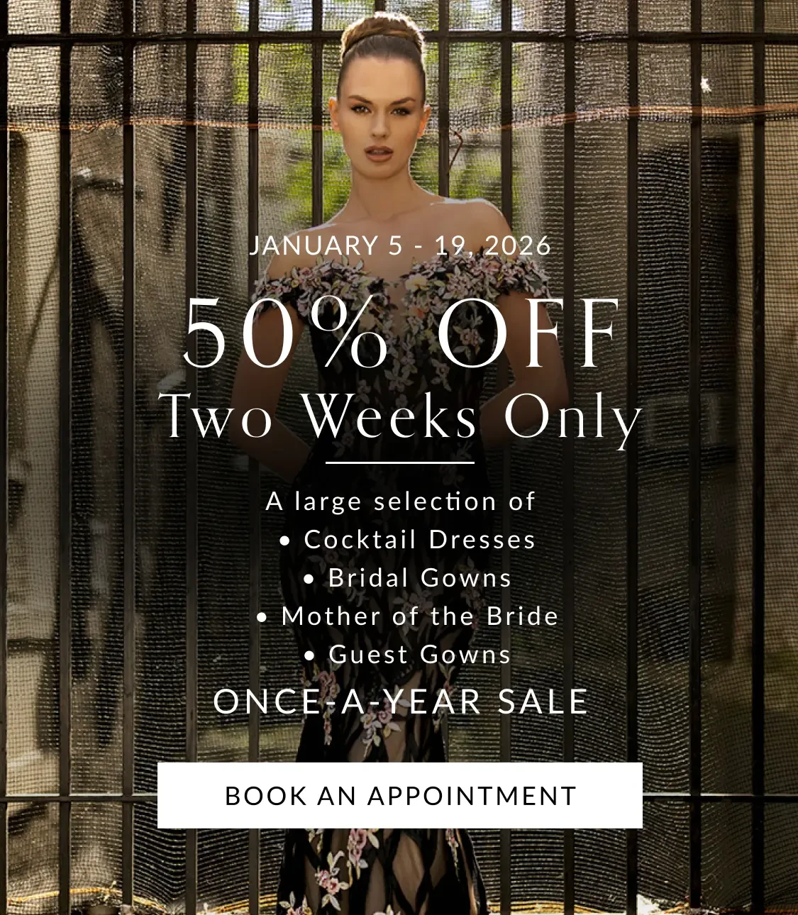 Two Weeks Only  50% OFF Event banner