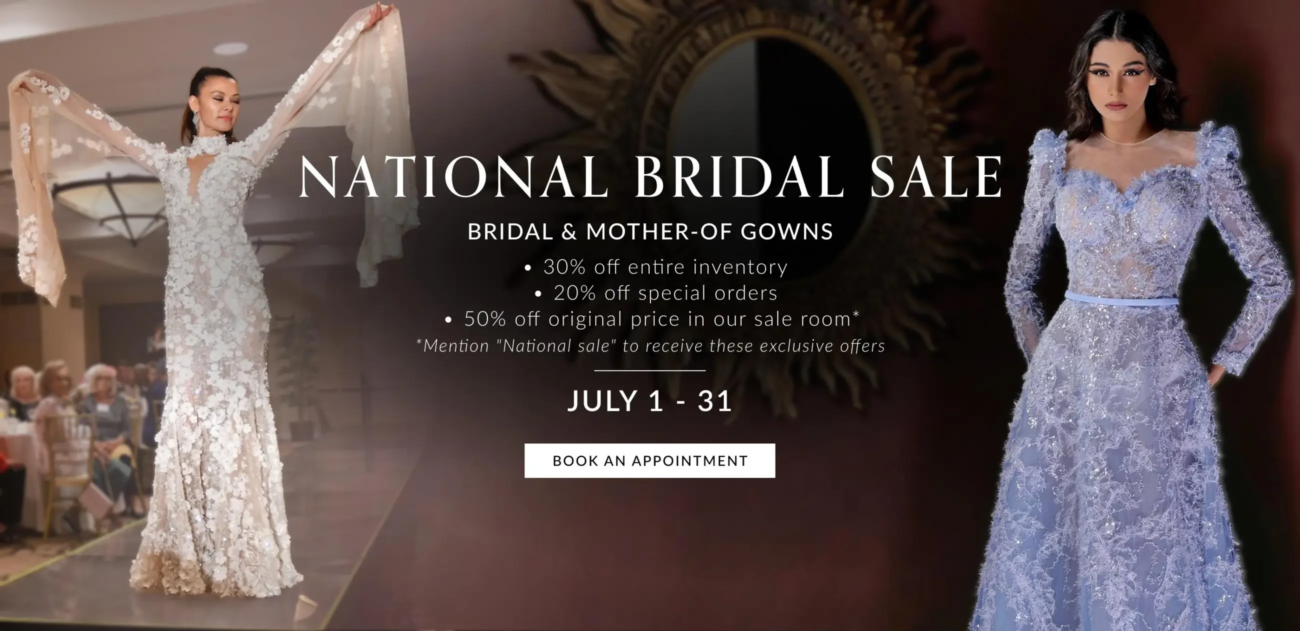 National Bridal Sale Desktop Banner